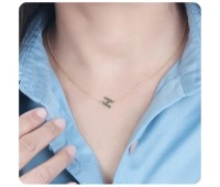 Silver Initial Letter Necklace H SPE-5548